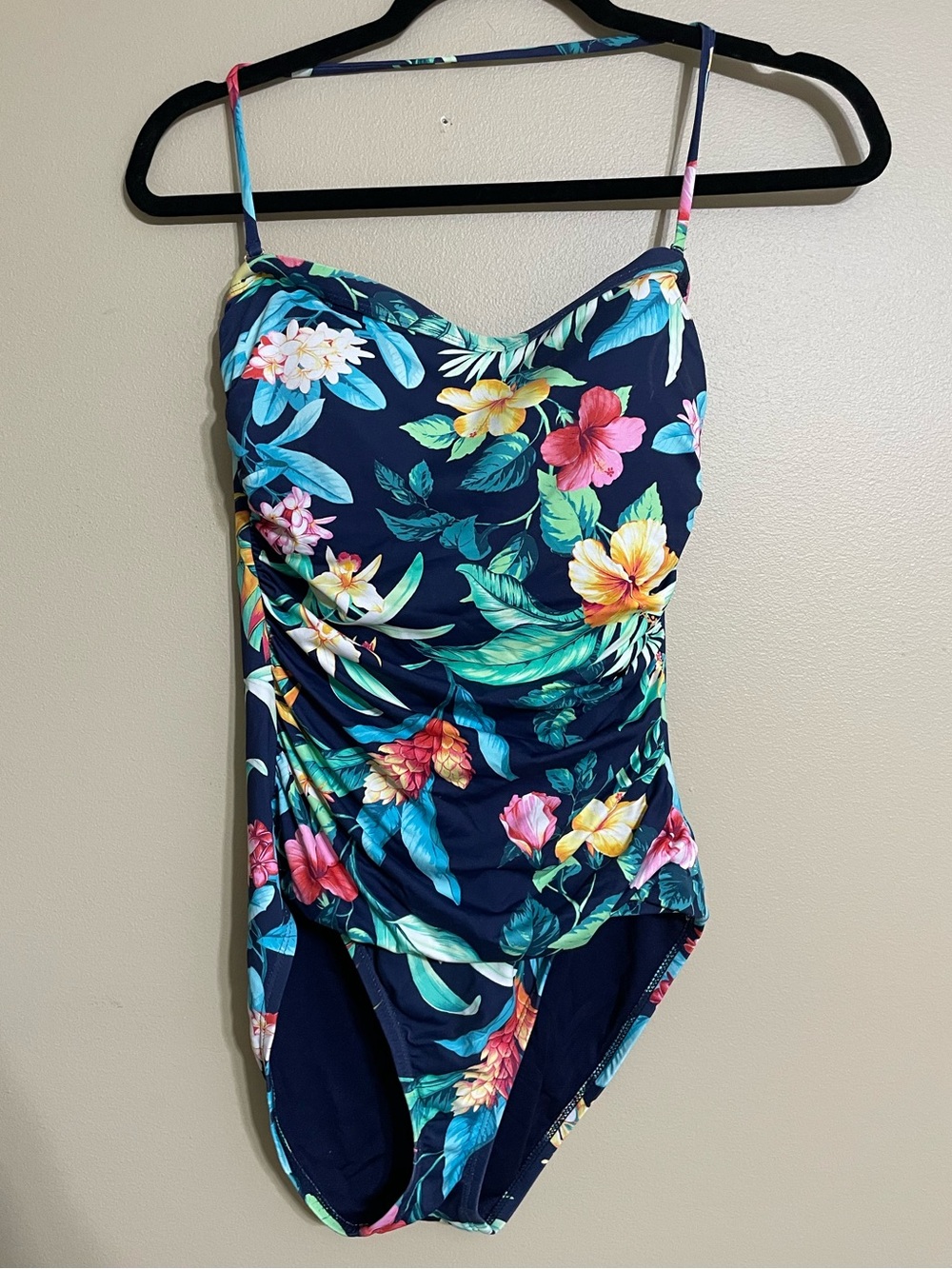 Tommy Bahama Swimsuit bright colorful tropical strapless halter‎ size 8